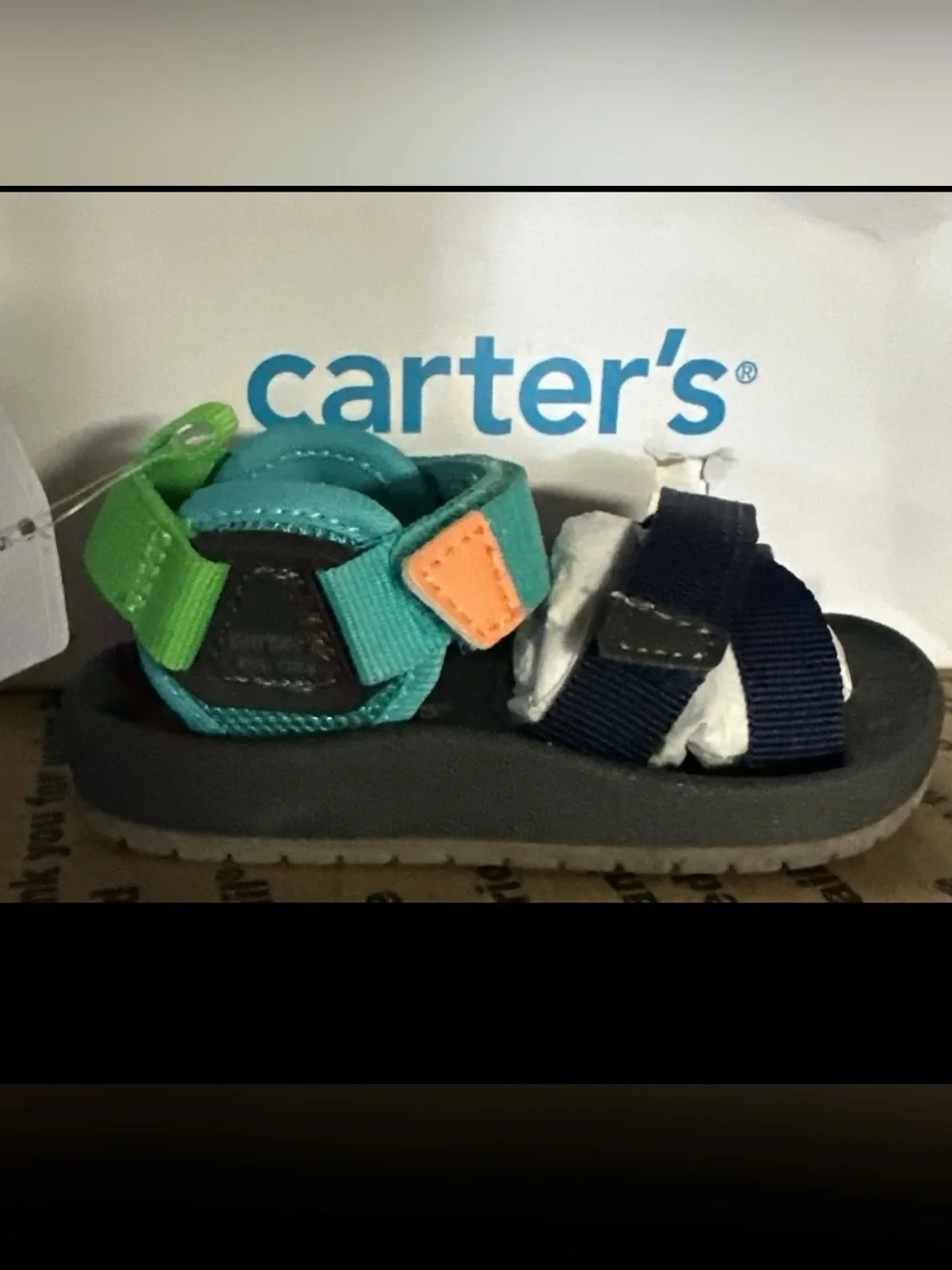 Carters Boys Girls Toddler Size 5 Beach Colorful Sandals Shoes Colorblock Benin